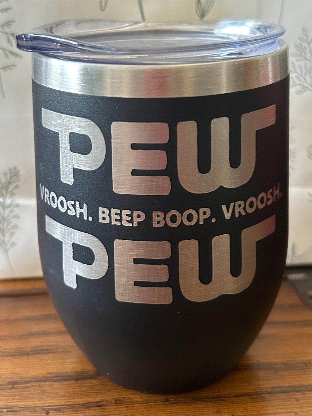 PEW PEW 12 oz. Insulated Stainless Steel Tumbler - Black